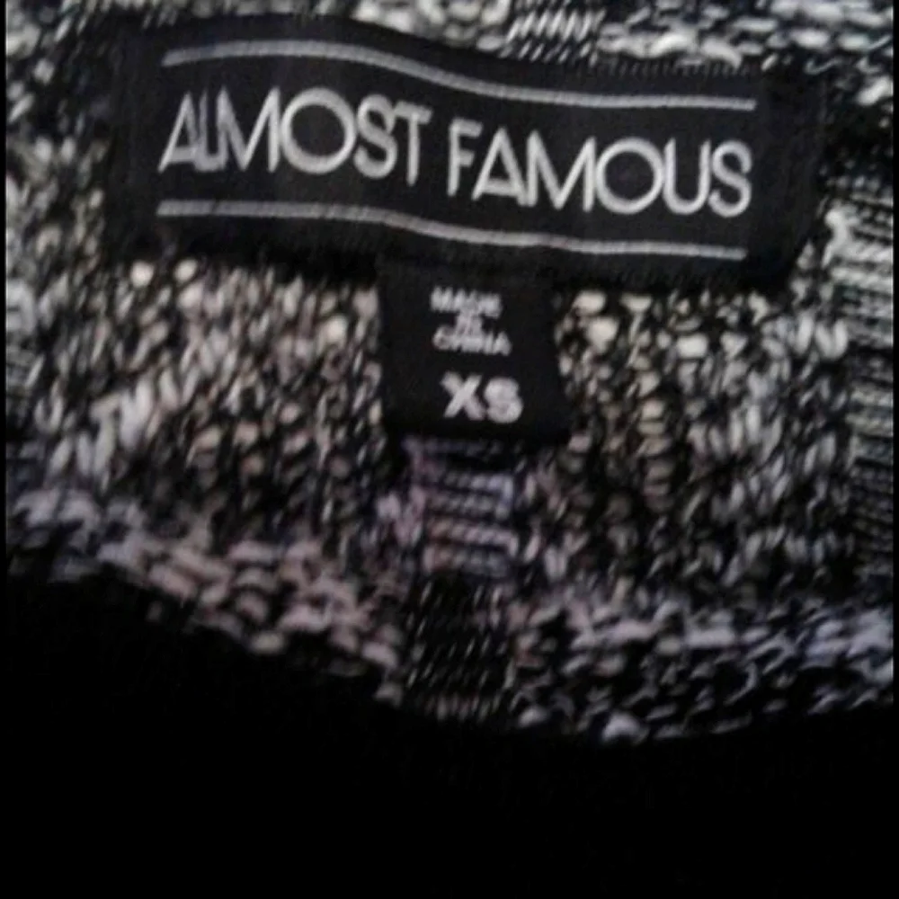 Almost Famous Black & Cream Multipattern Laced Long Sleeve Top